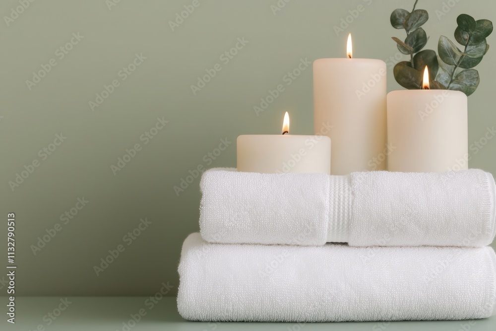Poster minimalist home spa setup creating serene ambiance for relaxation