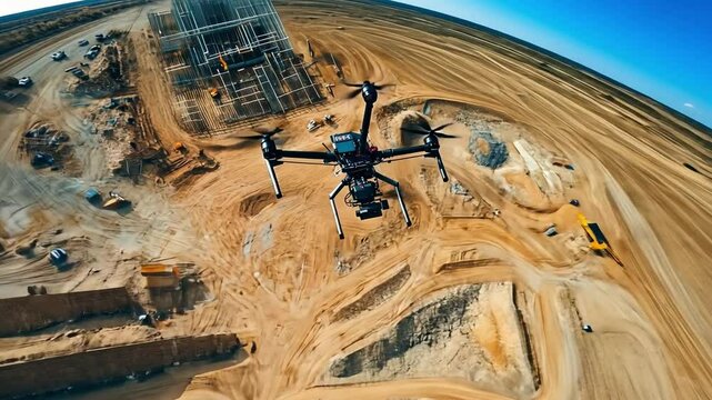 Drone Survey of Construction Site 