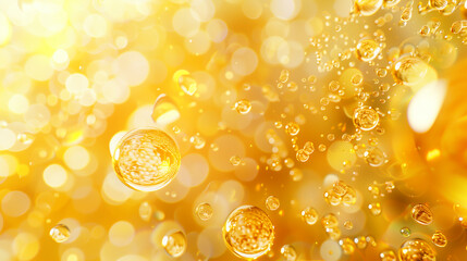 AI-Generated Bubbling Oil Drop with Shimmering Background