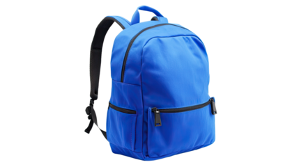 Blue Backpack:  A vibrant blue backpack, perfect for school, travel, or everyday use. Durable and stylish, this backpack offers ample space for all your essentials.