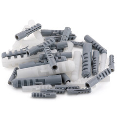 Assorted Plastic Wall Plugs for Construction and DIY Projects