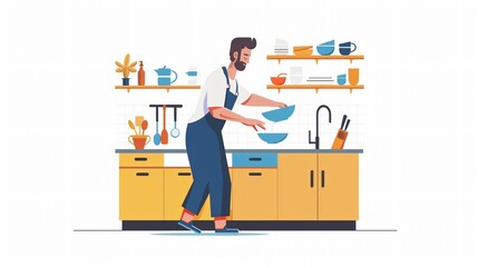 Professional Cleaner Organizing Weekly Kitchen Cleaning Schedule Landing Page Template