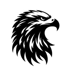 Obraz premium Black and white eagle head illustration.