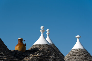 Rooftops of trullo houses