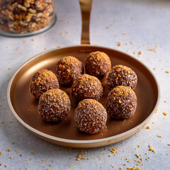 Delectable Chocolate Truffles Coated in Sprinkles and Nuts