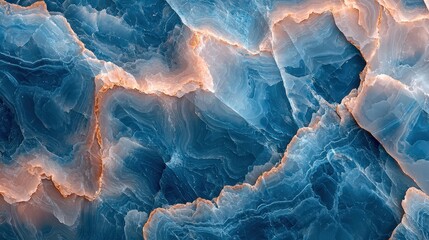 Fototapeta premium Close-up view of blue and pink marble showcasing intricate patterns and textures
