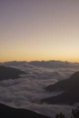 Fototapeta premium sunset over the Wuling mountains (Taiwan) 2