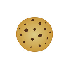 Fototapeta premium chocolate chip cookie isolated vector