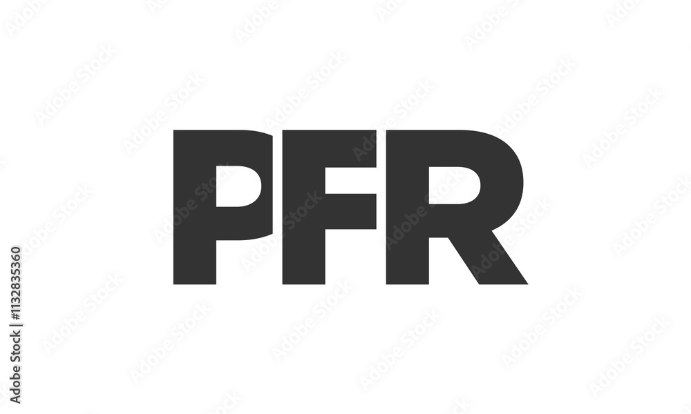 Fototapete pfr logo design template with strong and modern bold text. initial based vector logotype featuring s