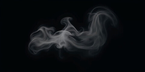Fototapeta premium smoke steam isolated black background 