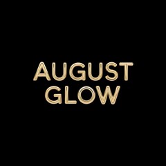 Obraz premium Golden August Glow Text on Black Background