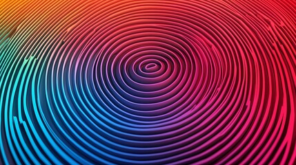 A vibrant, colorful spiral pattern radiates outward, creating a mesmerizing visual effect with smooth gradients of red, blue, and purple.