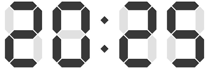 clock or scoreboard with numbers 2025 without background