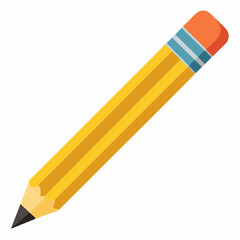 Colorful Vector Illustration of a Pencil, Multi Color School Pencil, Cartoon Pencil Illustration Drawing