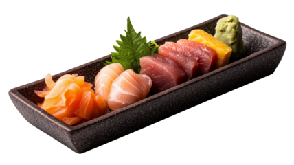 Sashimi Platter on Transparent Background