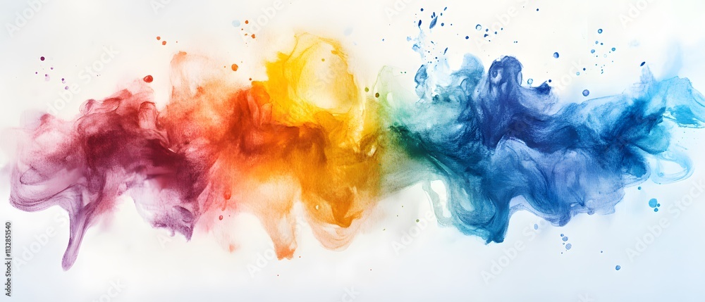 Poster colorful abstract smoke waves blending together in beautiful gradients creating an artistic and vibr
