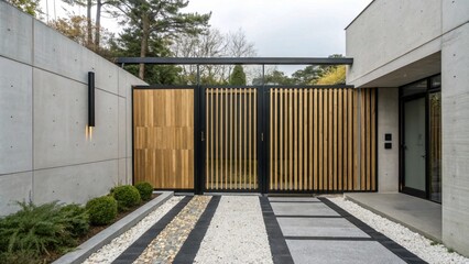 Obraz premium Modern Entry Gates for High-End Homes 