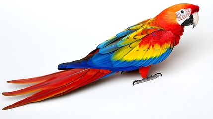 Fototapeta premium Scarlet Macaw Parrot Bird Colorful Feathers Wildlife Exotic Animal