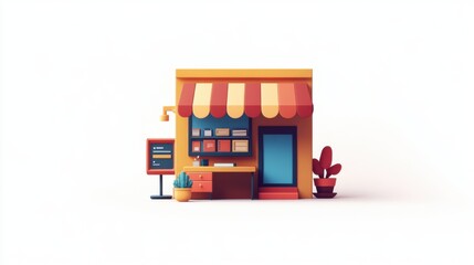 Obraz premium Charming Character Illustrations for Online Shopping: A Vibrant Visual Guide