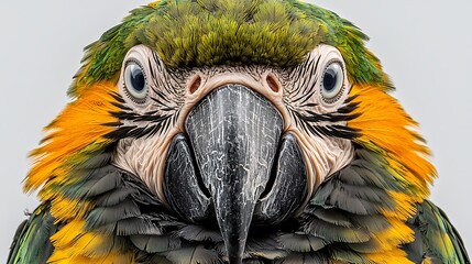 Fototapeta premium Majestic Yellow Collared Macaw Portrait