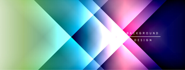 Fototapeta premium Dynamic shadow lines with gradient colors geometric background