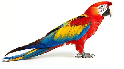 Obraz premium Scarlet Macaw Parrot Bird Colorful Feathers Wildlife Animal