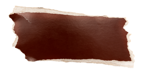 A piece of brown torn and crumpled paper on a white background. brown paper, carton