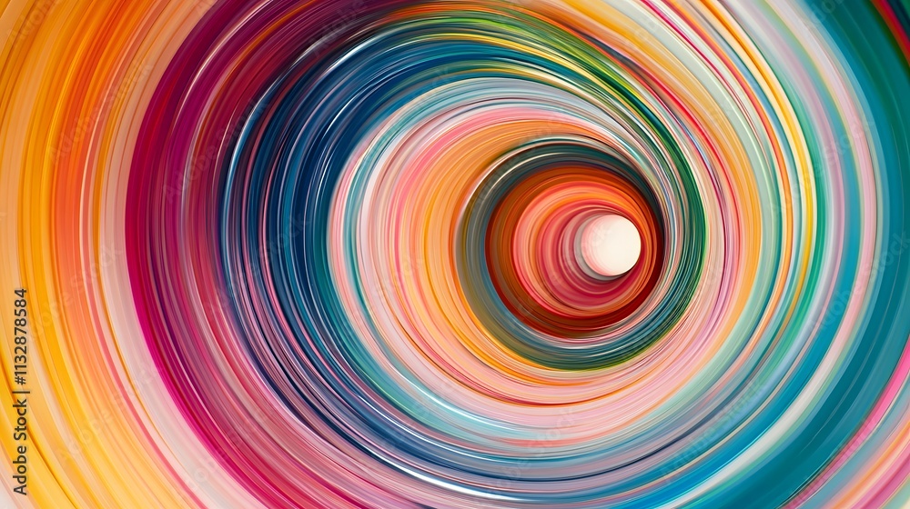 Poster vibrant abstract swirl in bold colors capturing movement and energy with circular design ideal for a
