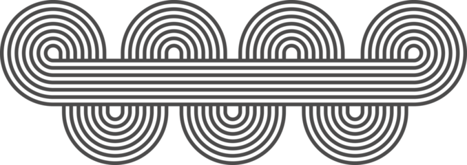 Abstract shape with line pattern. Retro geometric waves. Organic graphic element and curved modern figure. Simple minimalistic aesthetic stripe