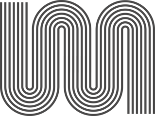 Abstract shape with line pattern. Retro geometric waves. Organic graphic element and curved modern figure. Simple minimalistic aesthetic stripe