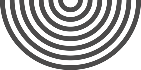 Abstract shape with line pattern. Retro geometric semicircle. Organic graphic element and curved modern figure. Simple minimalistic aesthetic stripe