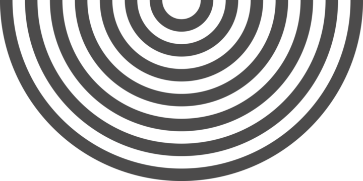 Abstract shape with line pattern. Retro geometric semicircle. Organic graphic element and curved modern figure. Simple minimalistic aesthetic stripe