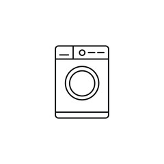 Washing machine icon design vector line art illustration.