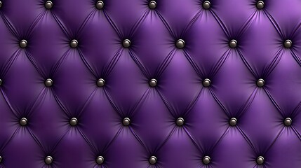 Fototapeta premium Violet luxury leather wall background with a chesterfield pattern, purple velvet texture, interior design of a modern club or hotel room
