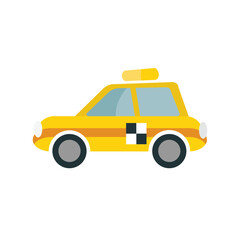 Fototapeta premium Taxicab Vector Icon - Isolated Sticker Design
