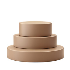 Minimalist Brown Cylindrical Pedestal Display