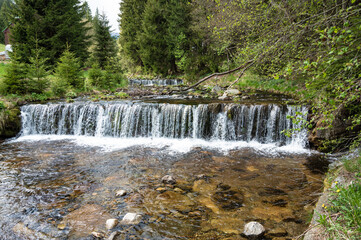 Upa river near Pec pod Snezkou town n Czech Republic
