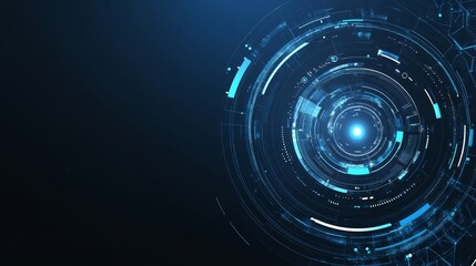 Obraz premium Abstract digital design featuring circular patterns and glowing elements.
