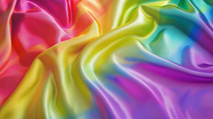 Obraz premium Colorful Rainbow Silk Fabric for Creative Designs