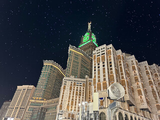 Holly Makkah at Saudi Arabia. Islamic background with space for text.