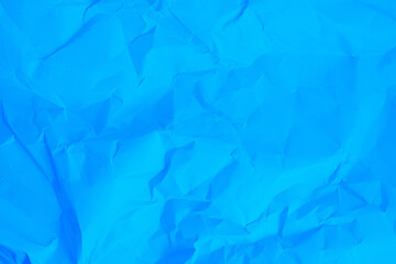 Obraz premium Old crumpled blue paper texture. Grunge background. Distressed wallpaper