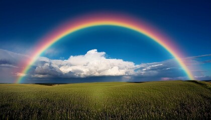 beautyful rainbow over the sky after the rain