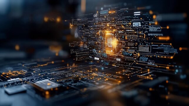 High Tech Digital Interface Visualizing Social Media Engagement Metrics for Business Strategies