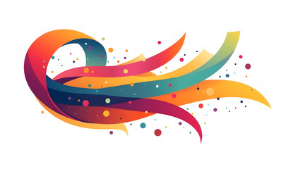 Obraz premium Vector abstract colorful lines isolated on white background.