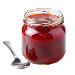 jam in a jar on white background