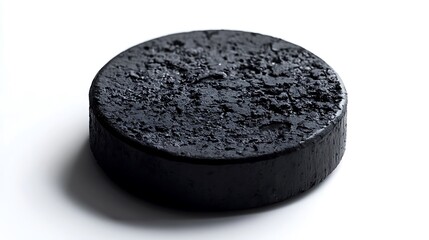 Close-up of an ink stamp pad, emphasizing its textured surface and practicality on a seamless white background 