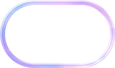 Gradient Glossy Oval Frame Signboard box with Soft Pastel Colors