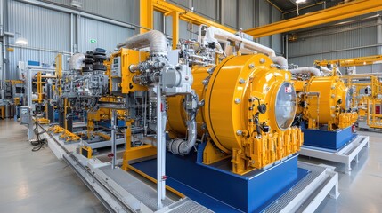 Industrial Factory Machinery, Yellow Equipment