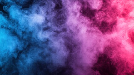 Fototapeta premium A vibrant blend of blue and pink smoke, creating an abstract and dynamic visual effect.