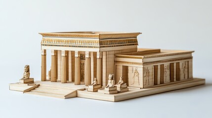 Obraz premium miniature of classic egypt on white background